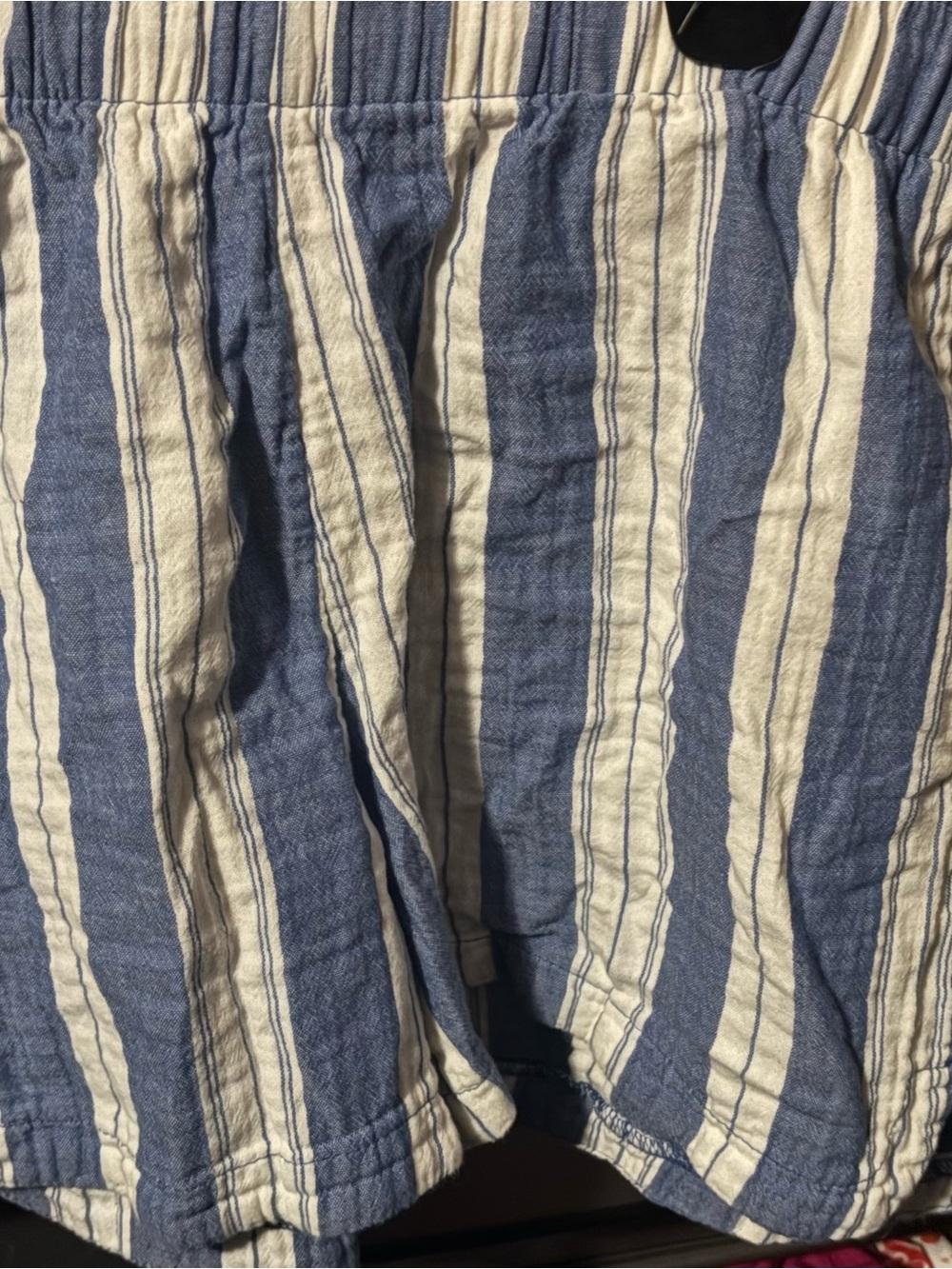 Old Navy Blue and White Striped Women’s Hybrid Shorts